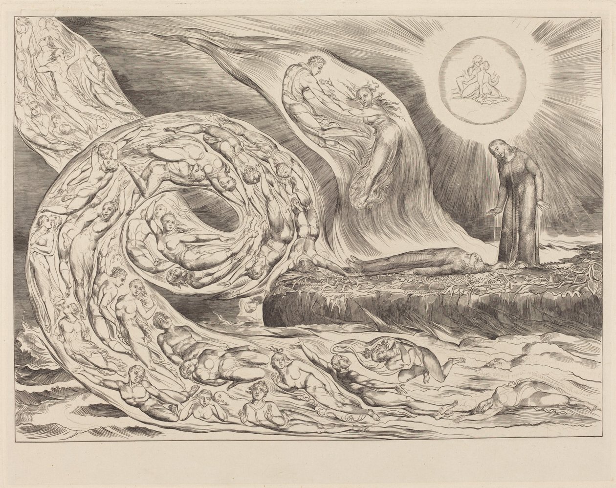 De Begærliges Kreds: Paolo og Francesca af William Blake