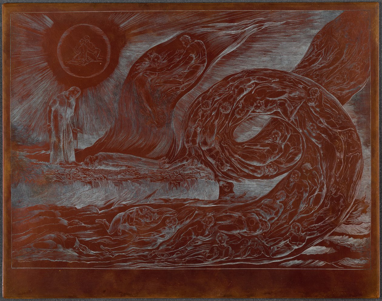 De vellystiges kreds: Paolo og Francesca af William Blake