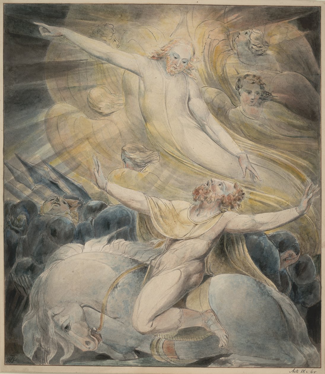 Sauls omvendelse, ca. 1800 af William Blake