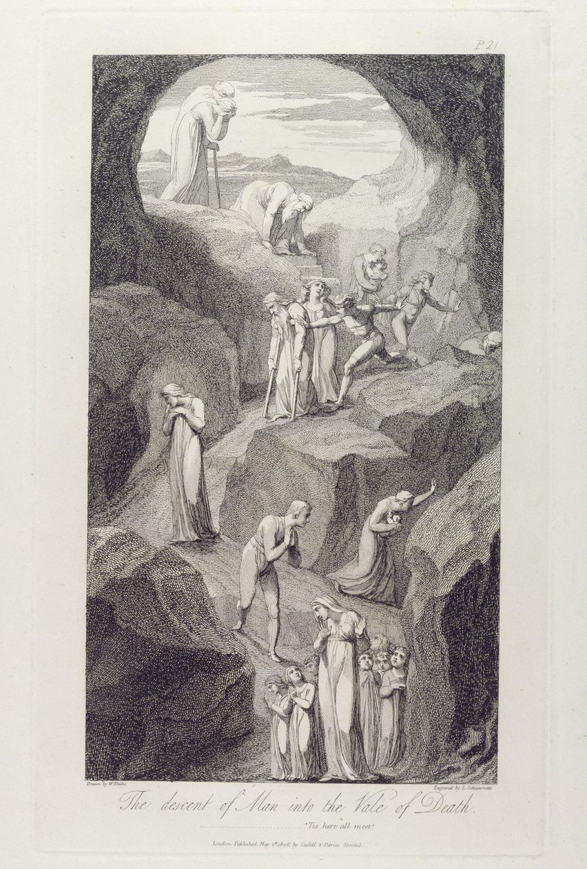 The Descent of Man into the Vale of Death, pl.8, illustration fra 