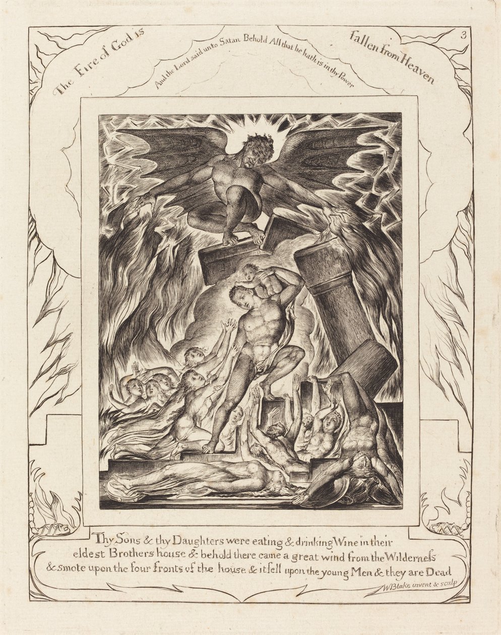 Udryddelsen af Jobs sønner af William Blake