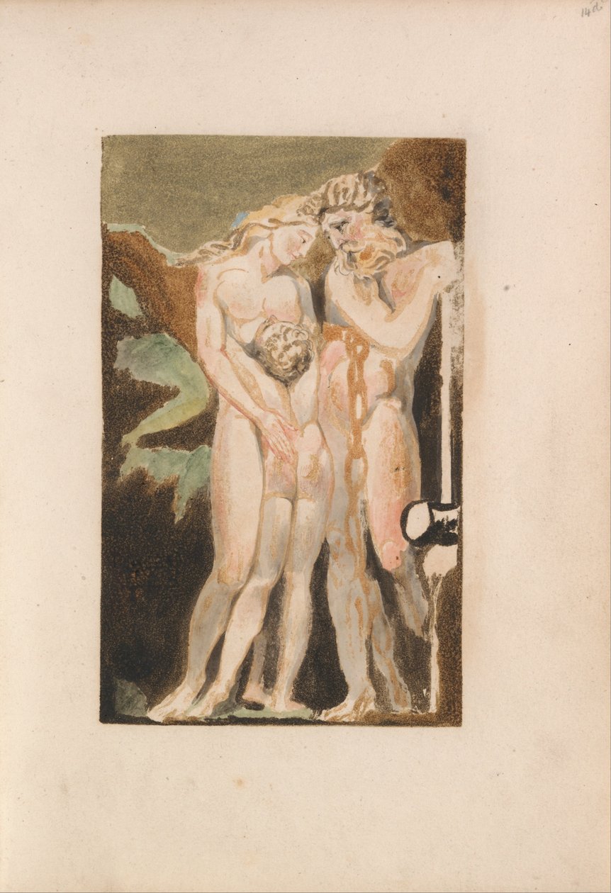 Den første bog af Urizen, plade 18 (Bentley 21) af William Blake