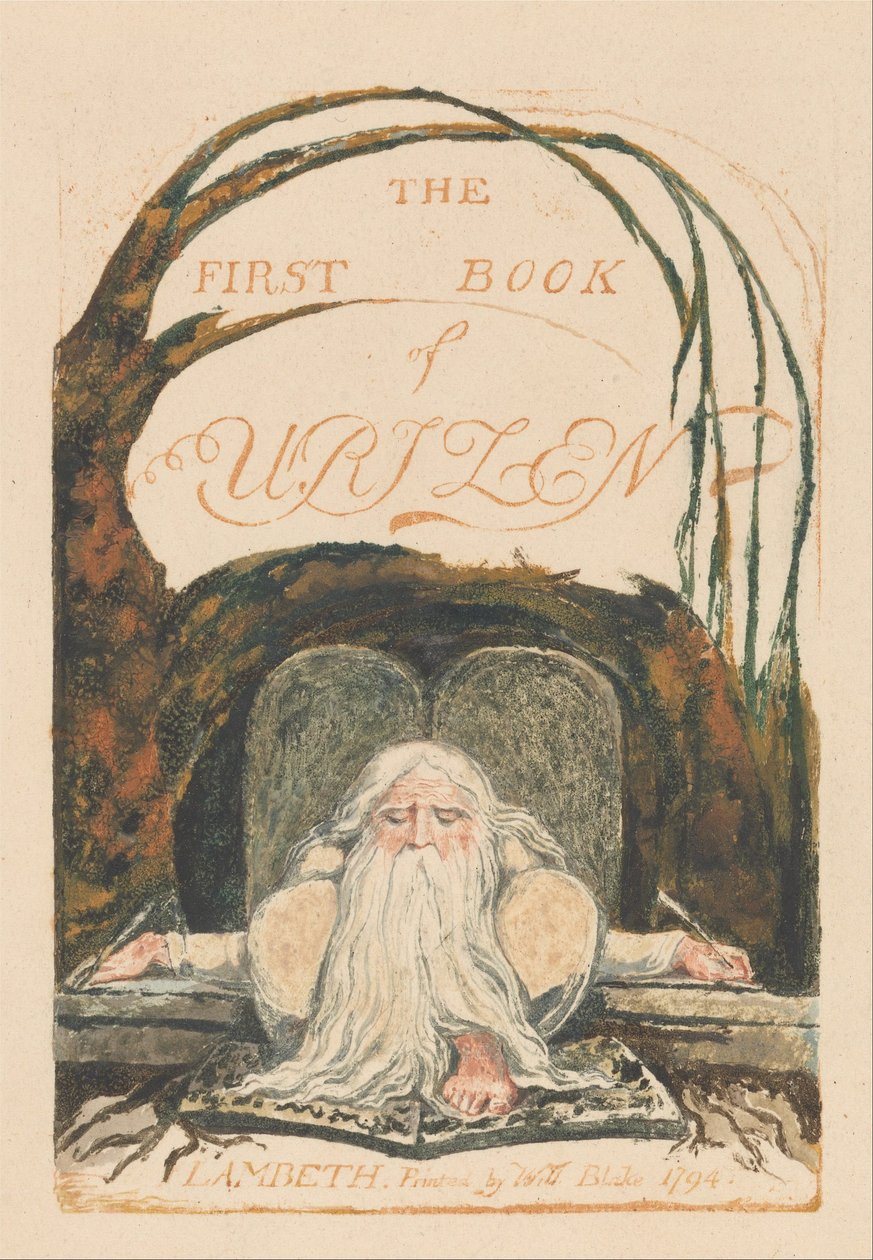 Den første bog om Urizen, plade 1, den første bog om Urizen. (Bentley 1) af William Blake
