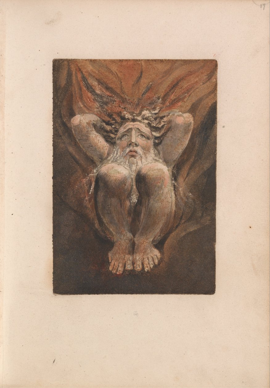Den første bog af Urizen, plade 21 (Bentley 16) af William Blake