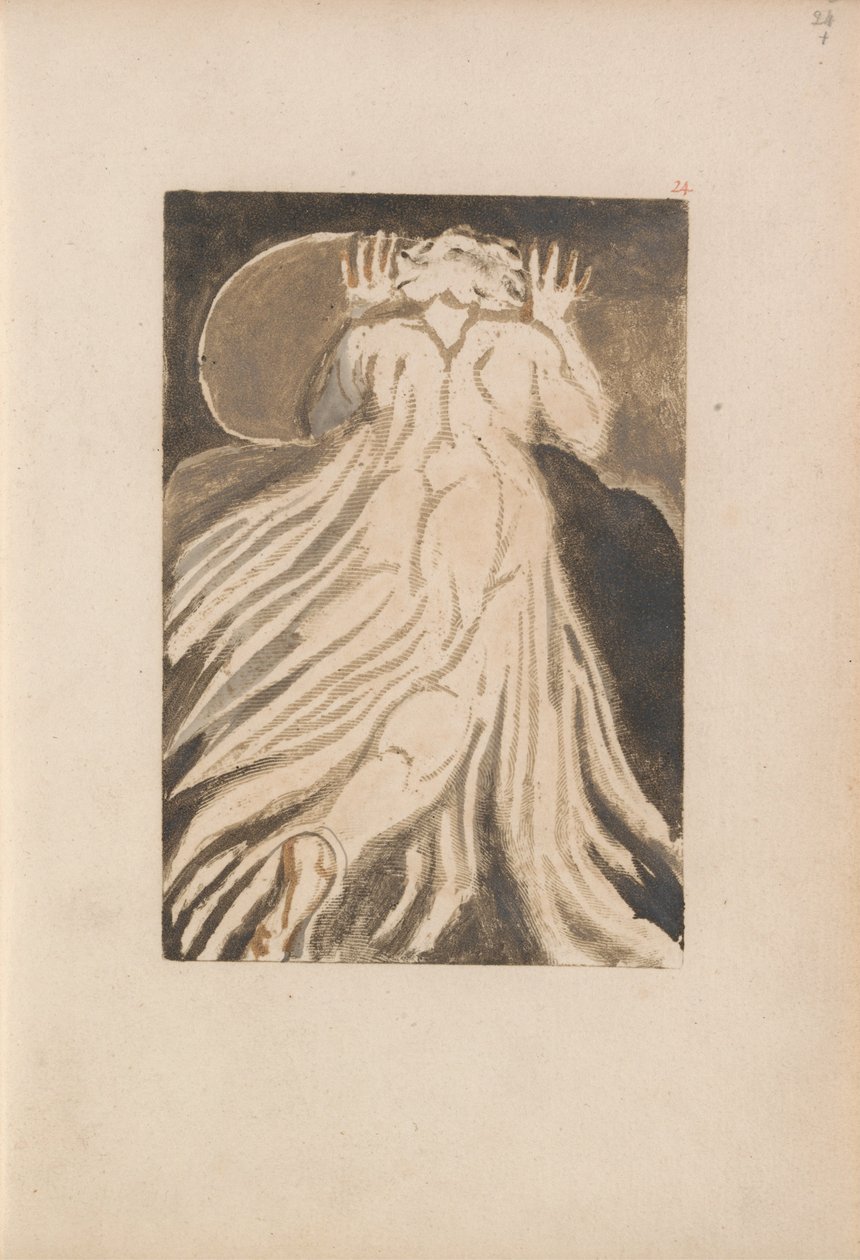 Den første bog af Urizen, plade 28 (Bentley 27) af William Blake