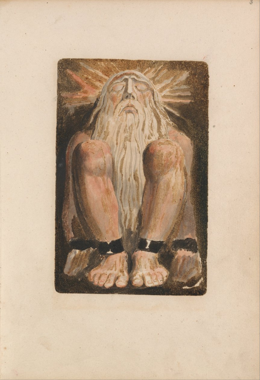 Den første bog af Urizen, plade 3 (Bentley 22) af William Blake