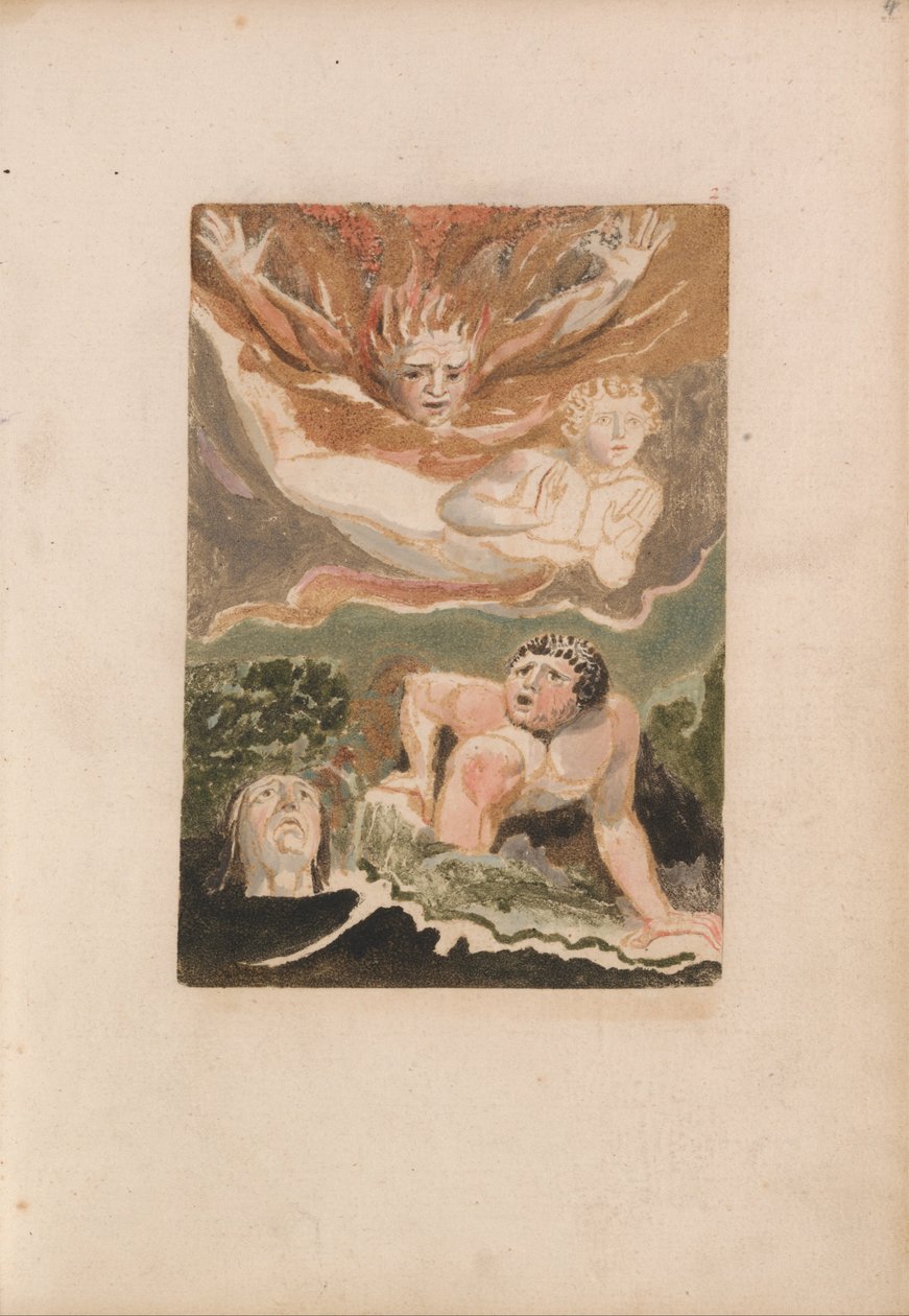 Den første bog af Urizen, plade 4 (Bentley 24) af William Blake