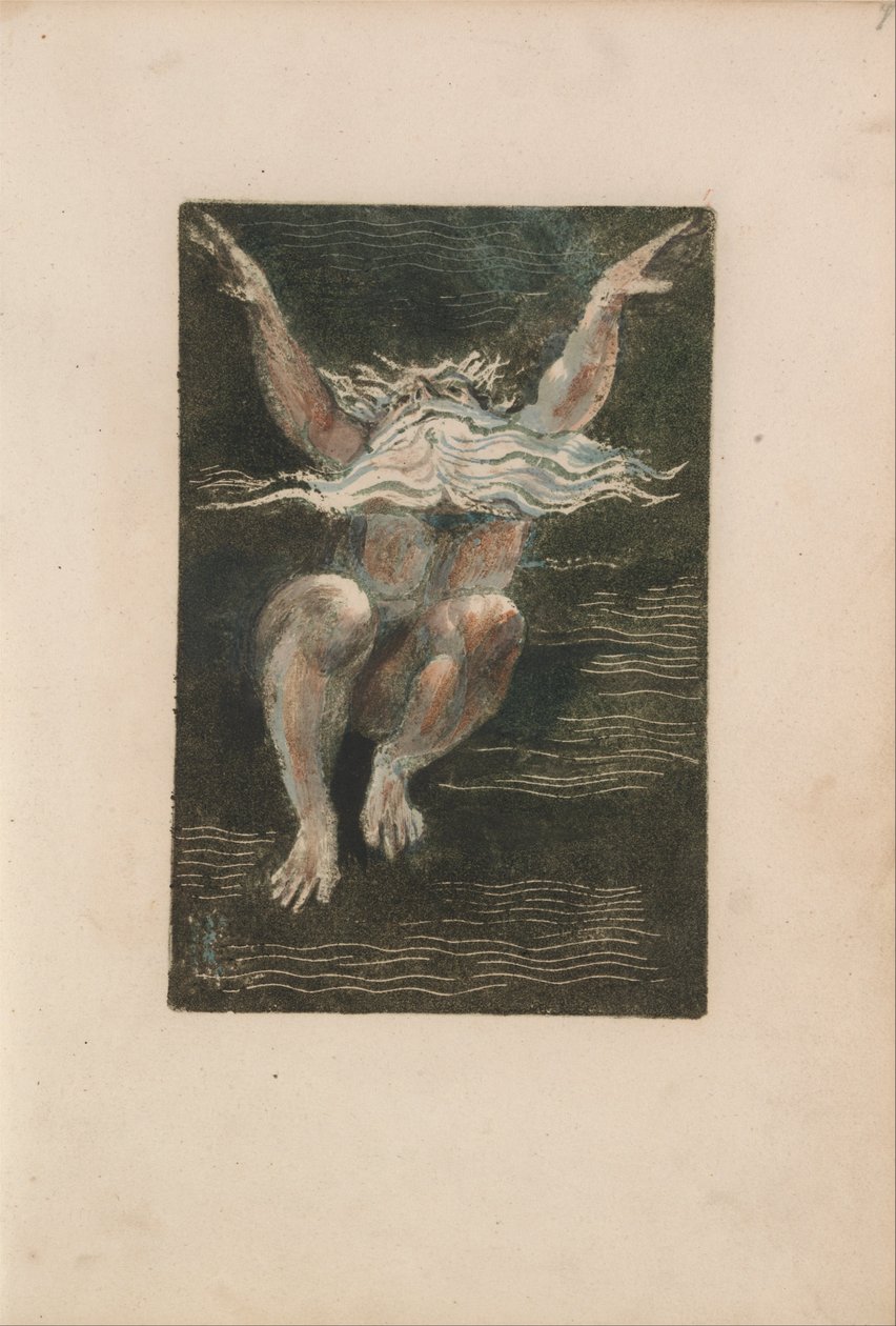 Den første bog af Urizen, plade 7 (Bentley 12) af William Blake