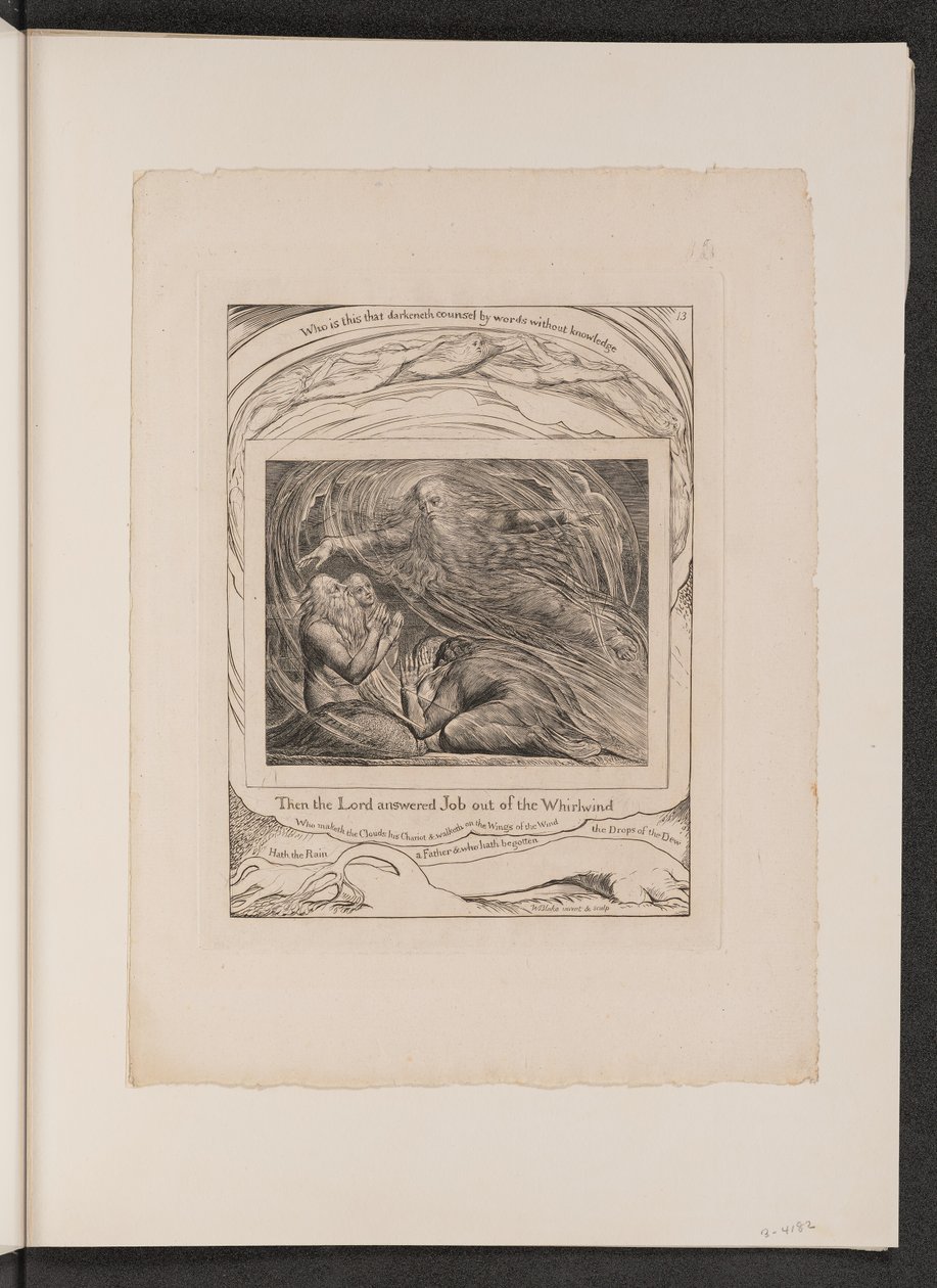 Herren, der svarer Job ud af hvirvelvinden af William Blake