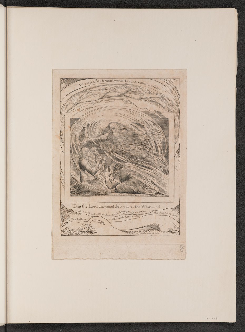 Herren svarer job ud af hvirvelvinden, 1825. af William Blake