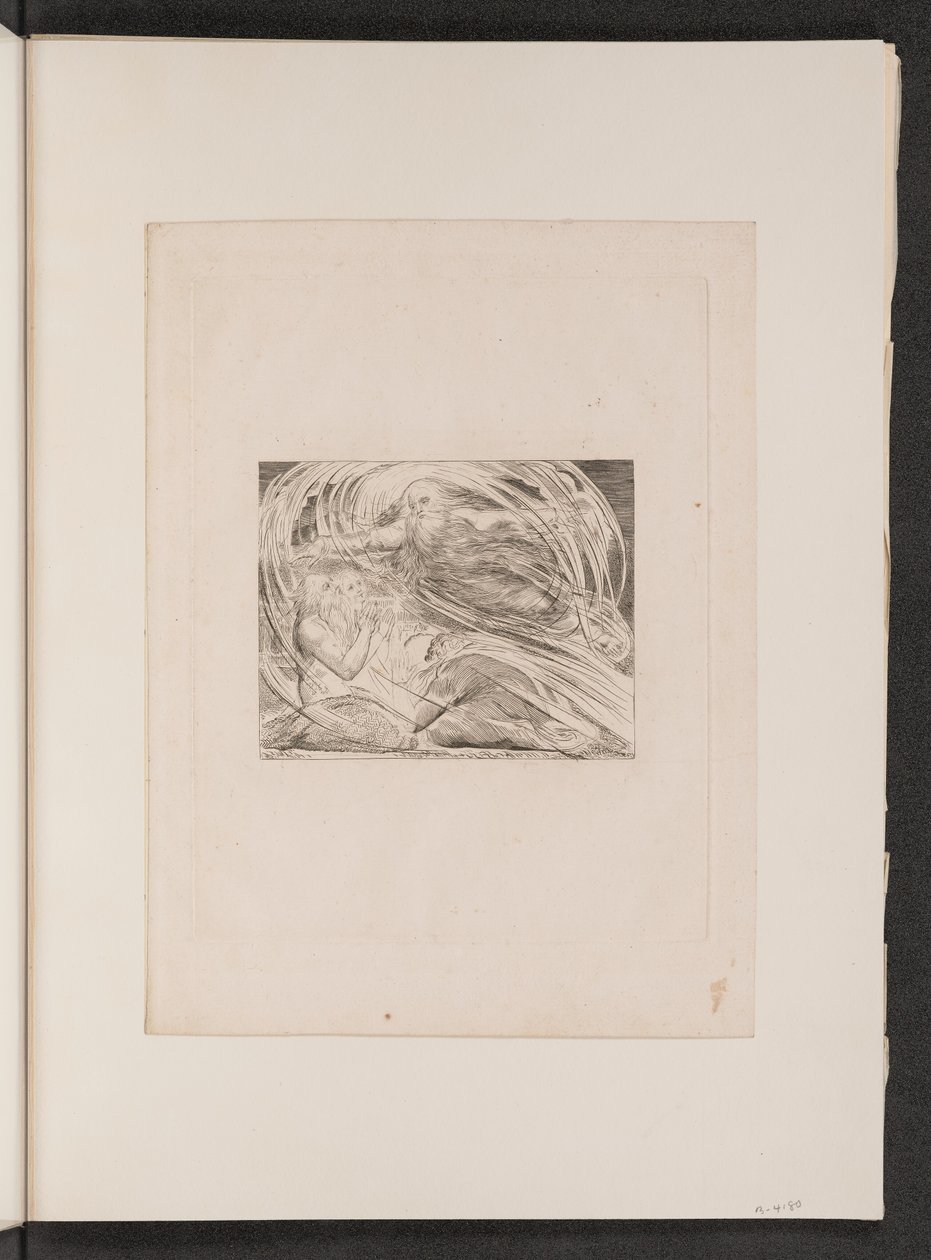 Herren, der svarer job ud af hvirvelvinden, 1825. af William Blake