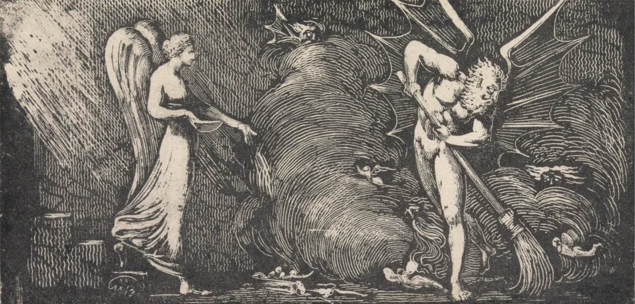 Manden, der fejer tolkestuen af William Blake