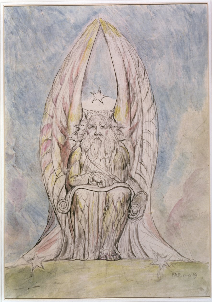 The Recording Angel, illustration fra Canto 19 "Paradiso" af "Divine Comedy" af Dante Alighieri af William Blake
