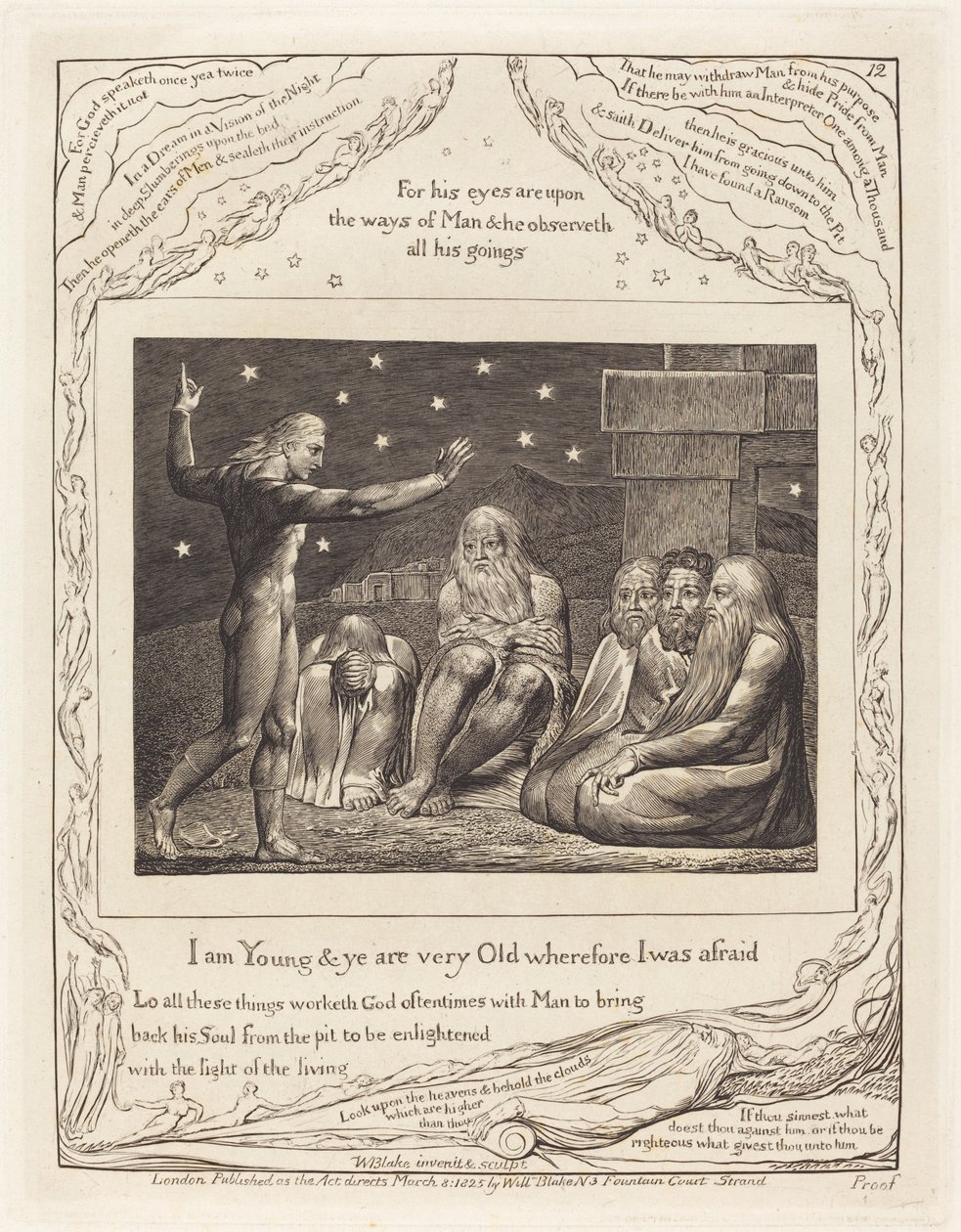 Elihus vrede af William Blake