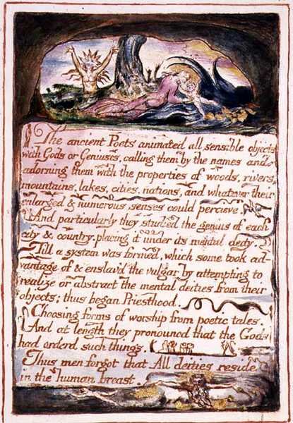 "De gamle digtere...", illustration og tekst fra 