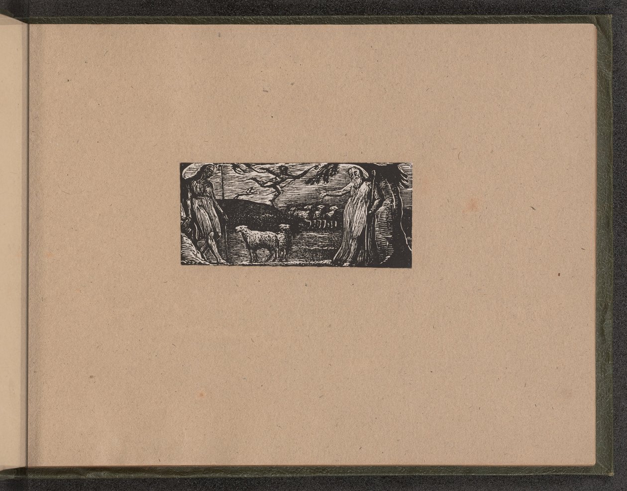 Thenot demonstrerer med Colinet, Lightfoot i baggrunden af William Blake