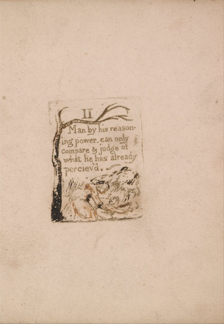 Der er ingen naturreligion, plade 4, II mennesket ved hans ræsonnementskraft. . . . (Bentley a5) af William Blake