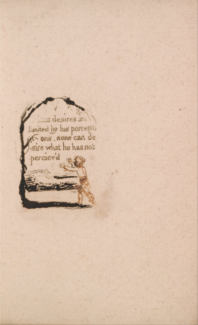 Der er ingen naturlig religion, Plate 7, V Mans ønsker. . . . (Bentley a8) af William Blake
