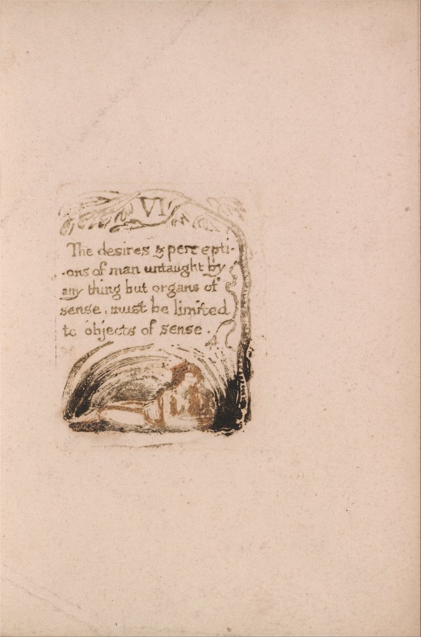 Der er ingen naturlig religion, plade 8, VI Ønskerne og opfattelserne. . . . (Bentley a9) af William Blake