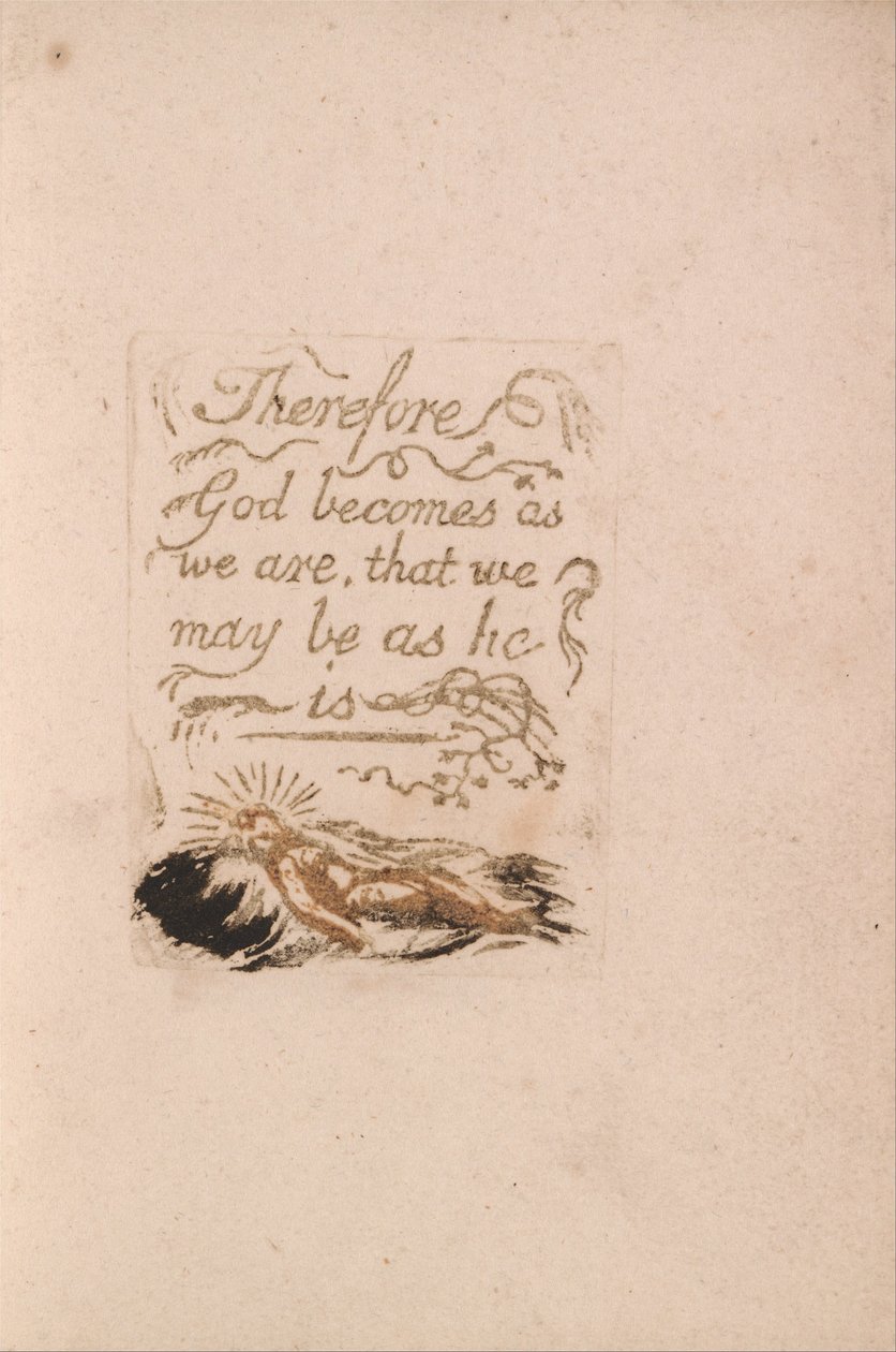Der er ingen naturlig religion, plade 9, derfor bliver Gud. . . . (Bentley b12) af William Blake