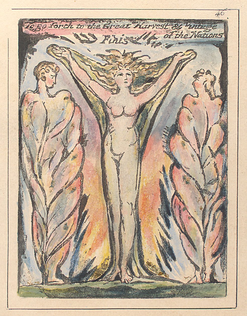 At gå videre til den store høst og årgang af nationerne, ca. 1811 af William Blake