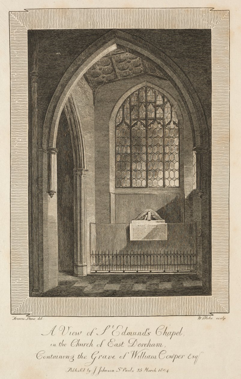 Udsigt over St. Edmunds Chapel i Church of East Dereham..., 1804. af William Blake