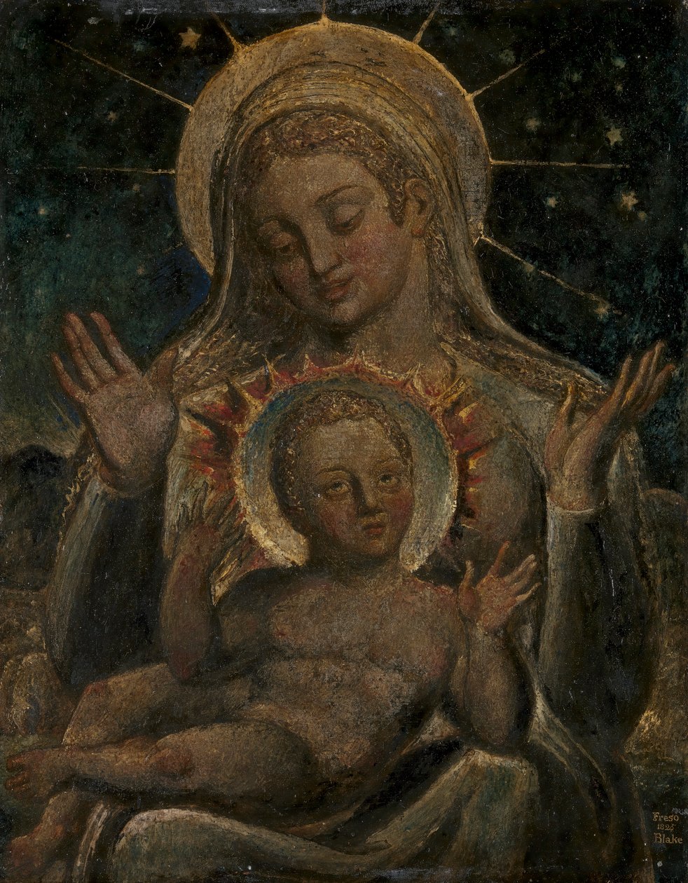 Jomfru og Barn af William Blake