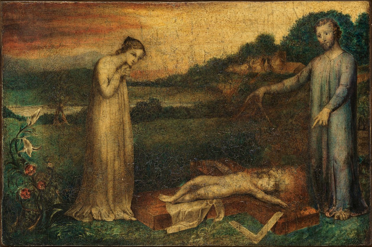 objekt 14 (Butlin 410)-- Kristusbarnet sover på et kors mellem omkring 1799 og omkring 1800 af William Blake