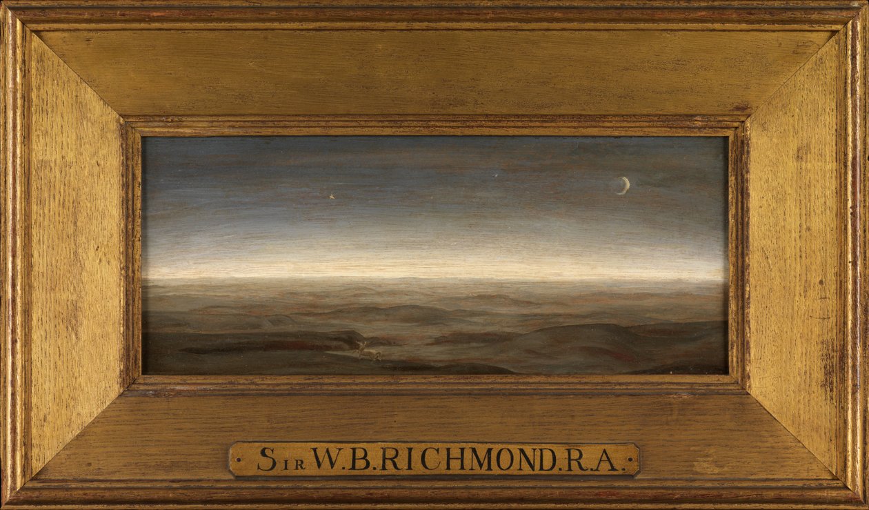 A Centaur by Moonlight, Morea (olie på panel) af William Blake Richmond