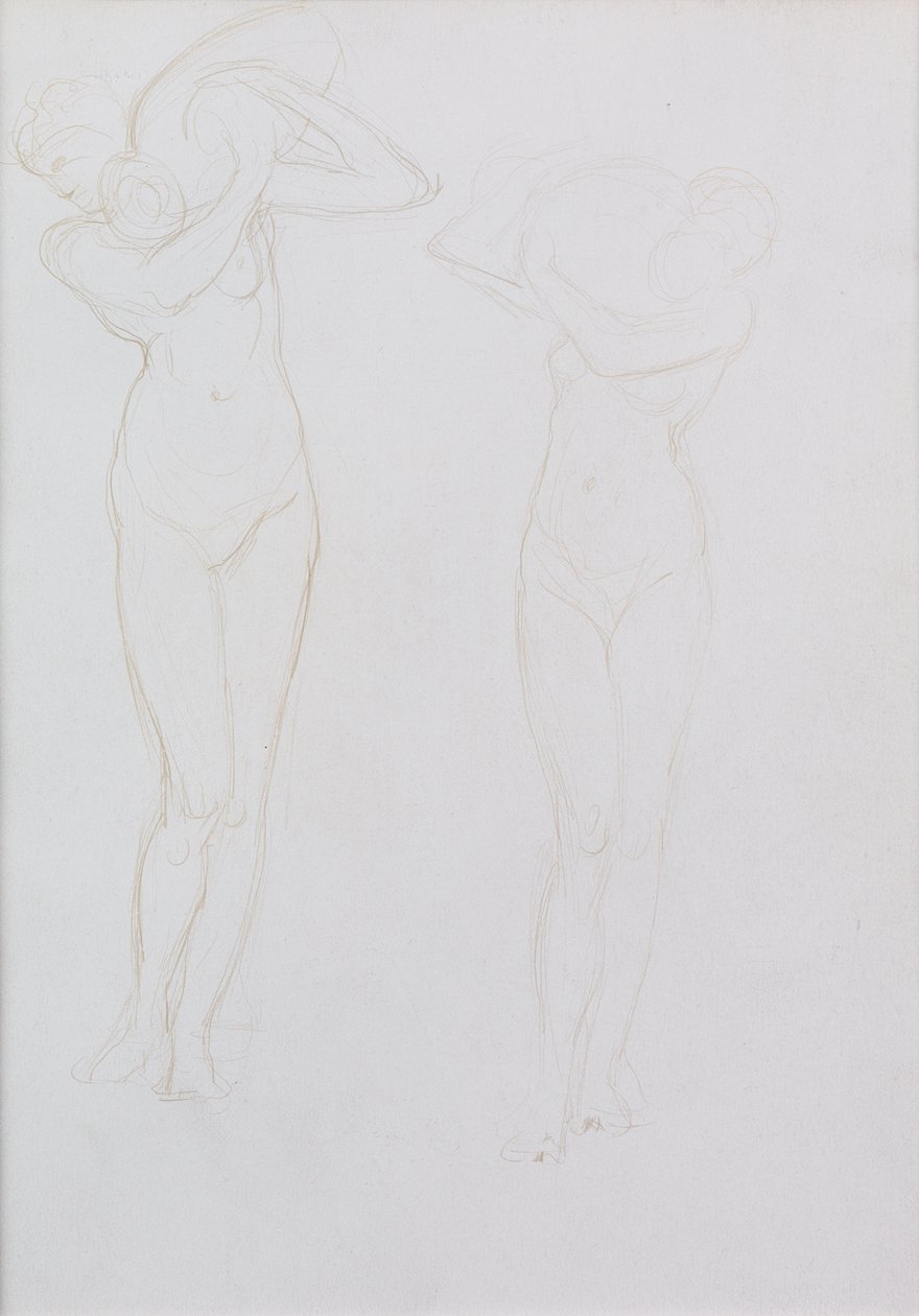 Studie (metalpoint) af William Blake Richmond