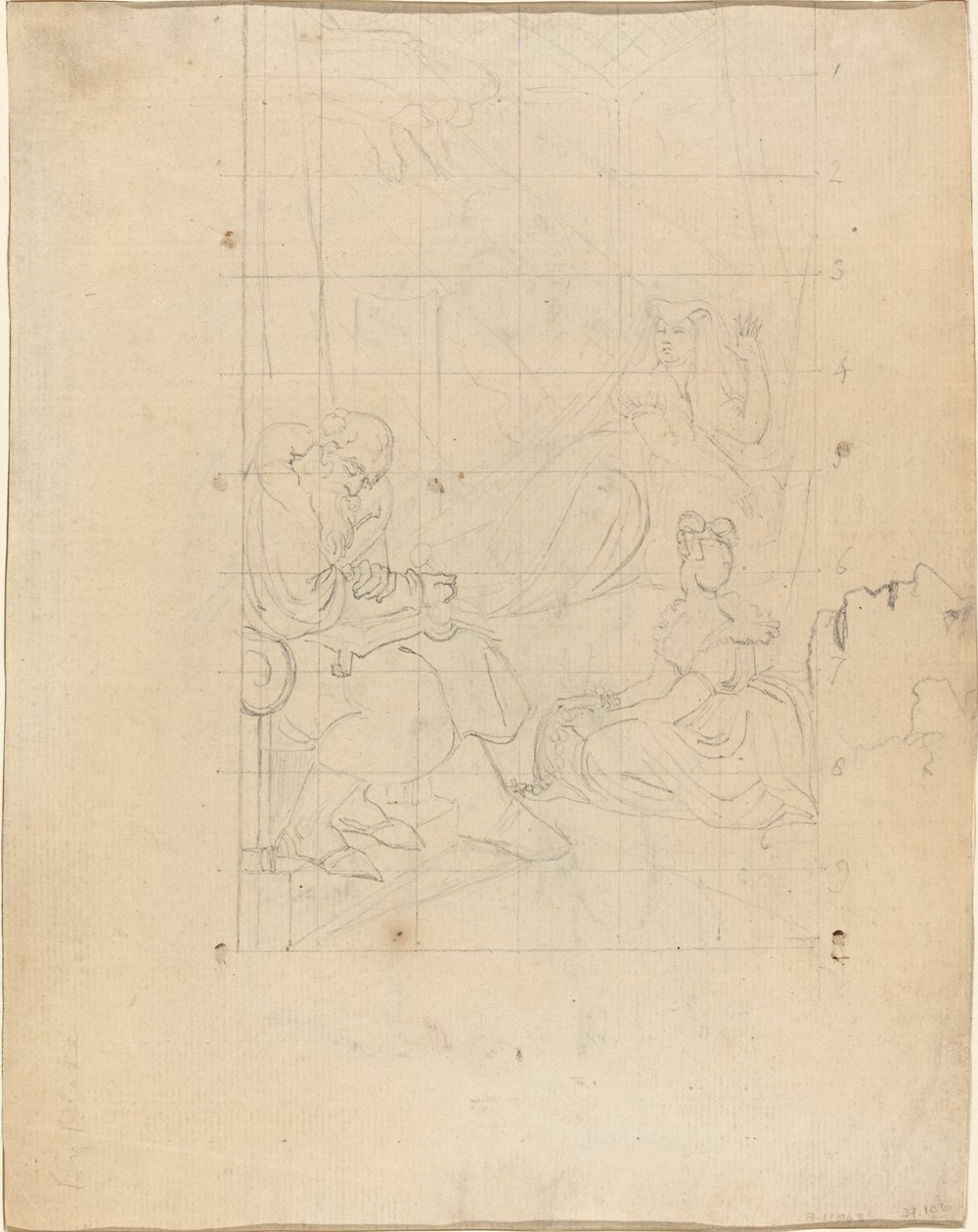 Dronning Katherines drøm [rekto] af William Blake after Henry Fuseli