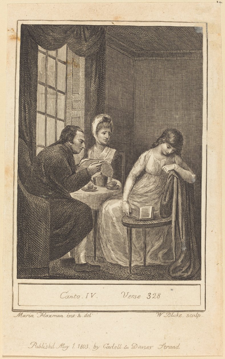 Canto IV, vers 328 af William Blake after Mary Ann Flaxman