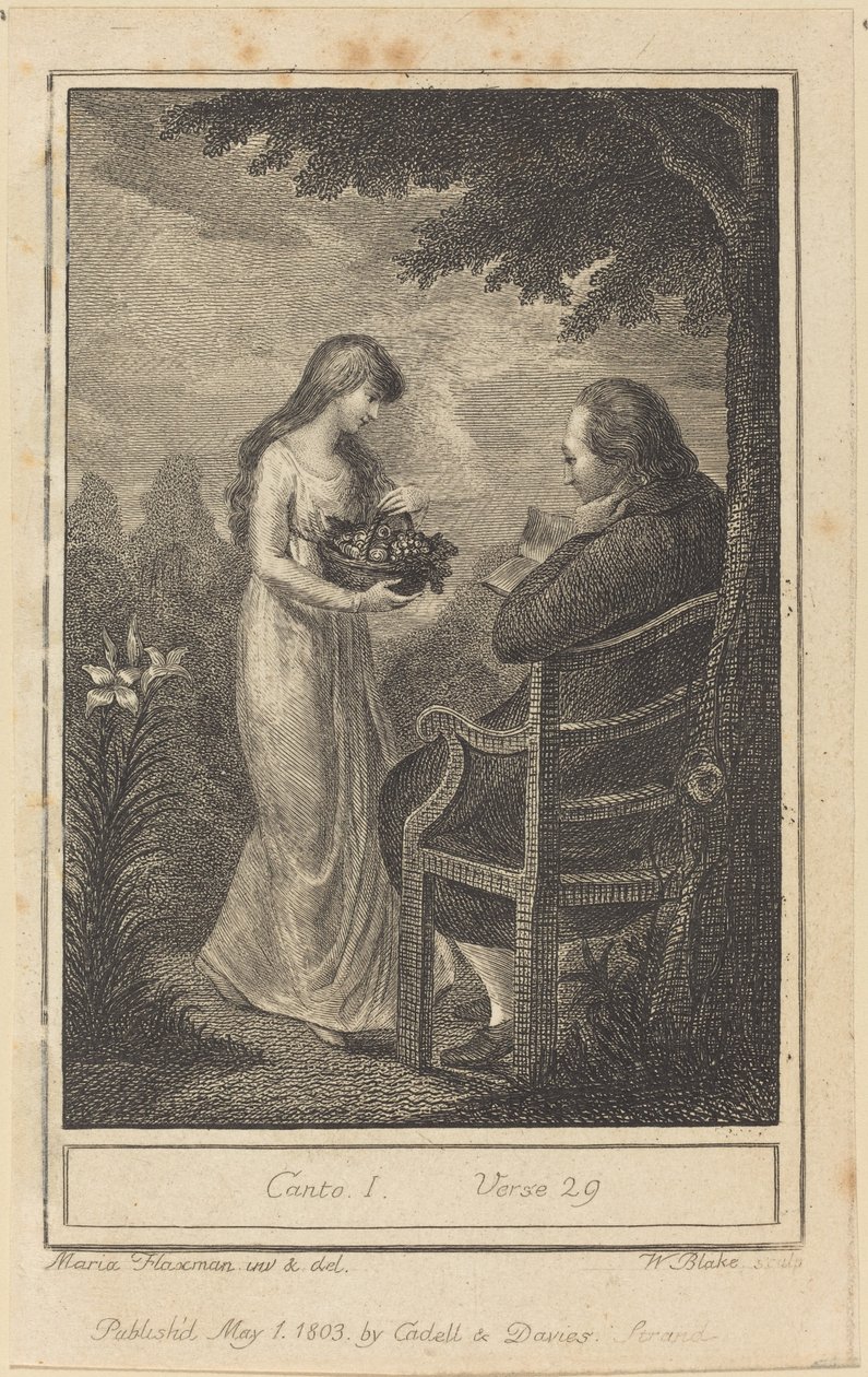 Canto I, vers 29 af William Blake after Mary Ann Flaxman
