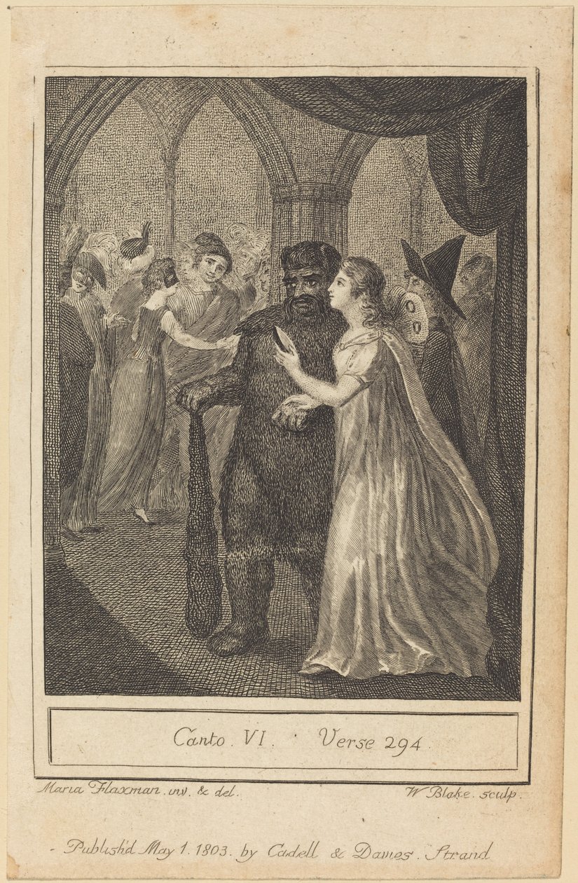 Canto VI, vers 294 af William Blake after Mary Ann Flaxman