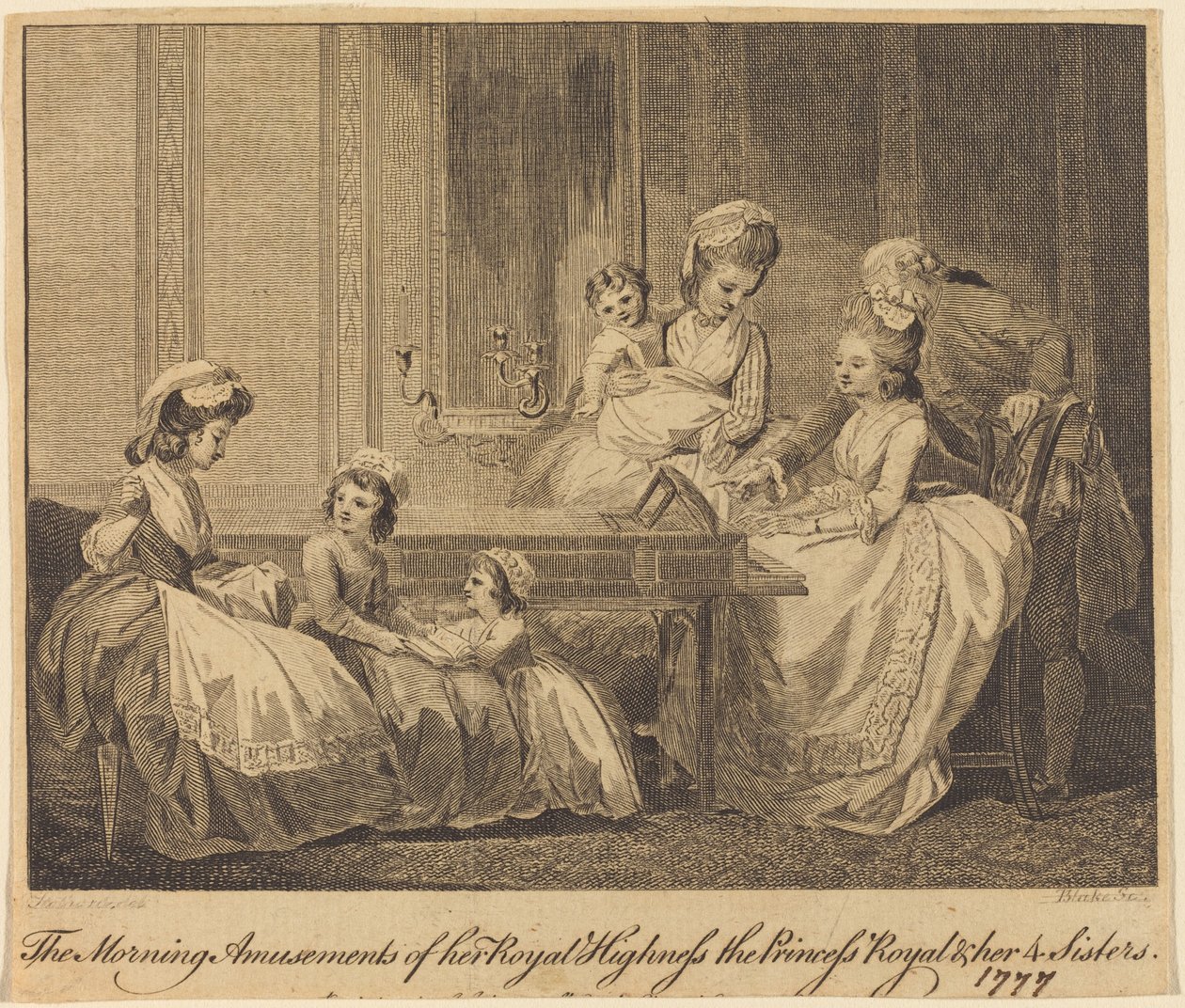 Hendes Kongelige Højheds Morgenforlystelser af William Blake after Thomas Stothard
