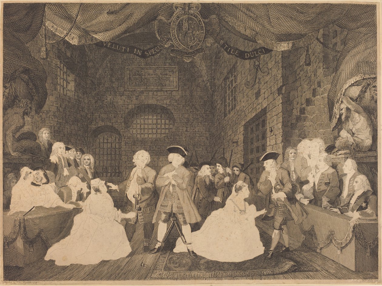 Tiggeroperaen, akt III af William Blake after William Hogarth