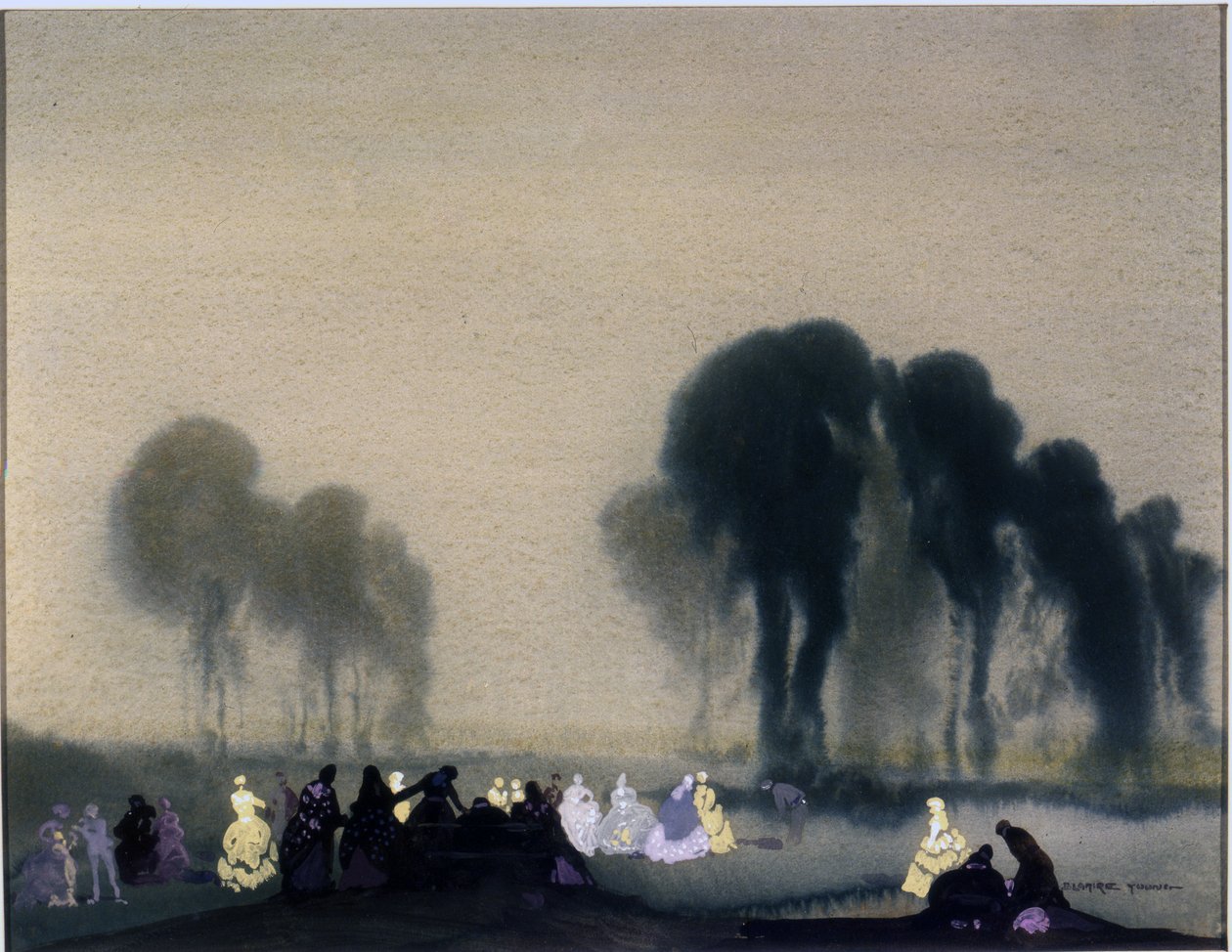 Moonlight Revels, ca. 1924 (w/c på papir) af William Blamire Young