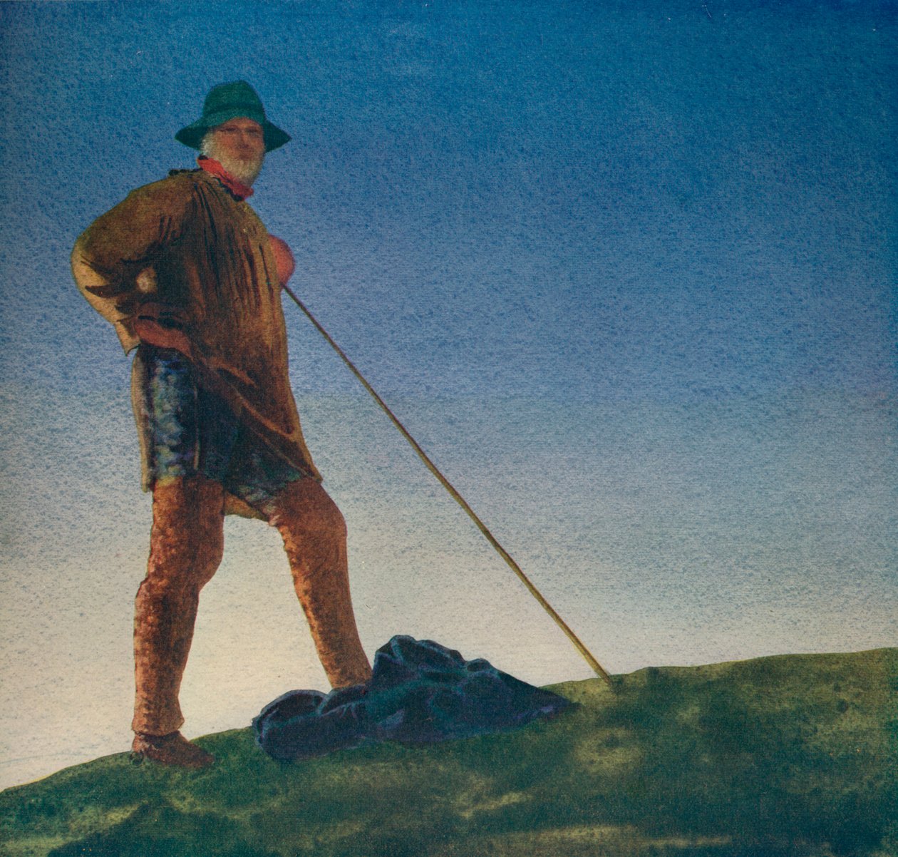 Hyrden hører Guns at Dawn, c1910, c1932 af William Blamire Young