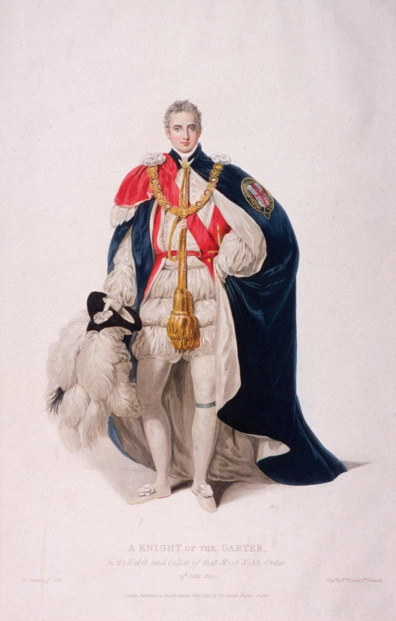 Ridder af strømpebåndet i ceremoniel kostume, 1824 af William Bond