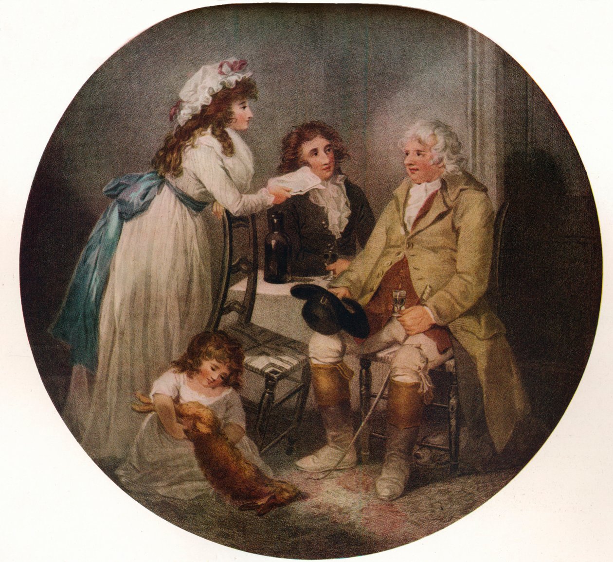 Landmændene besøger hans gifte datter i byen, 1789, 1915 af William Bond