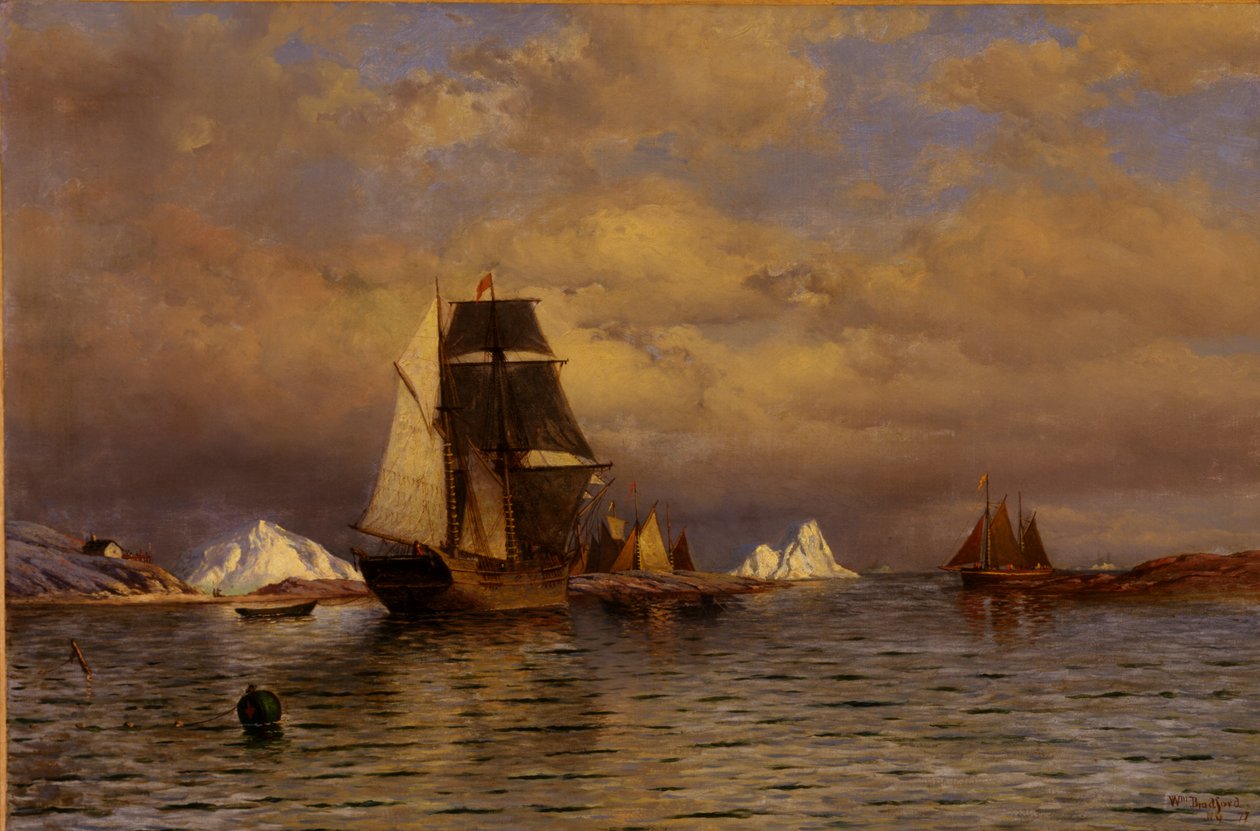 Ser ud af Battle Harbor, 1877. af William Bradford
