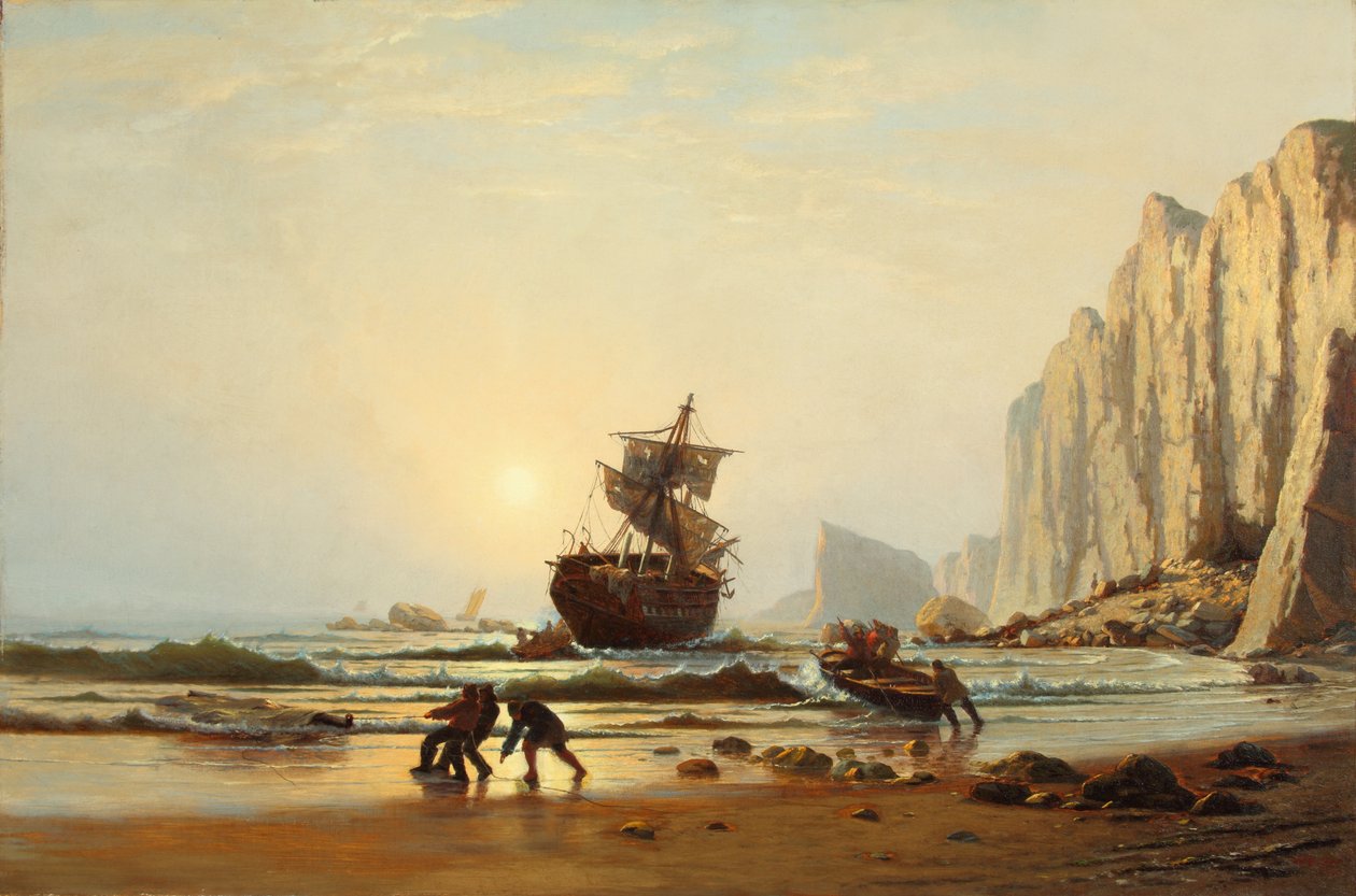 Skibbrud ved Labrador 1867 (Olie på lærred) af William Bradford