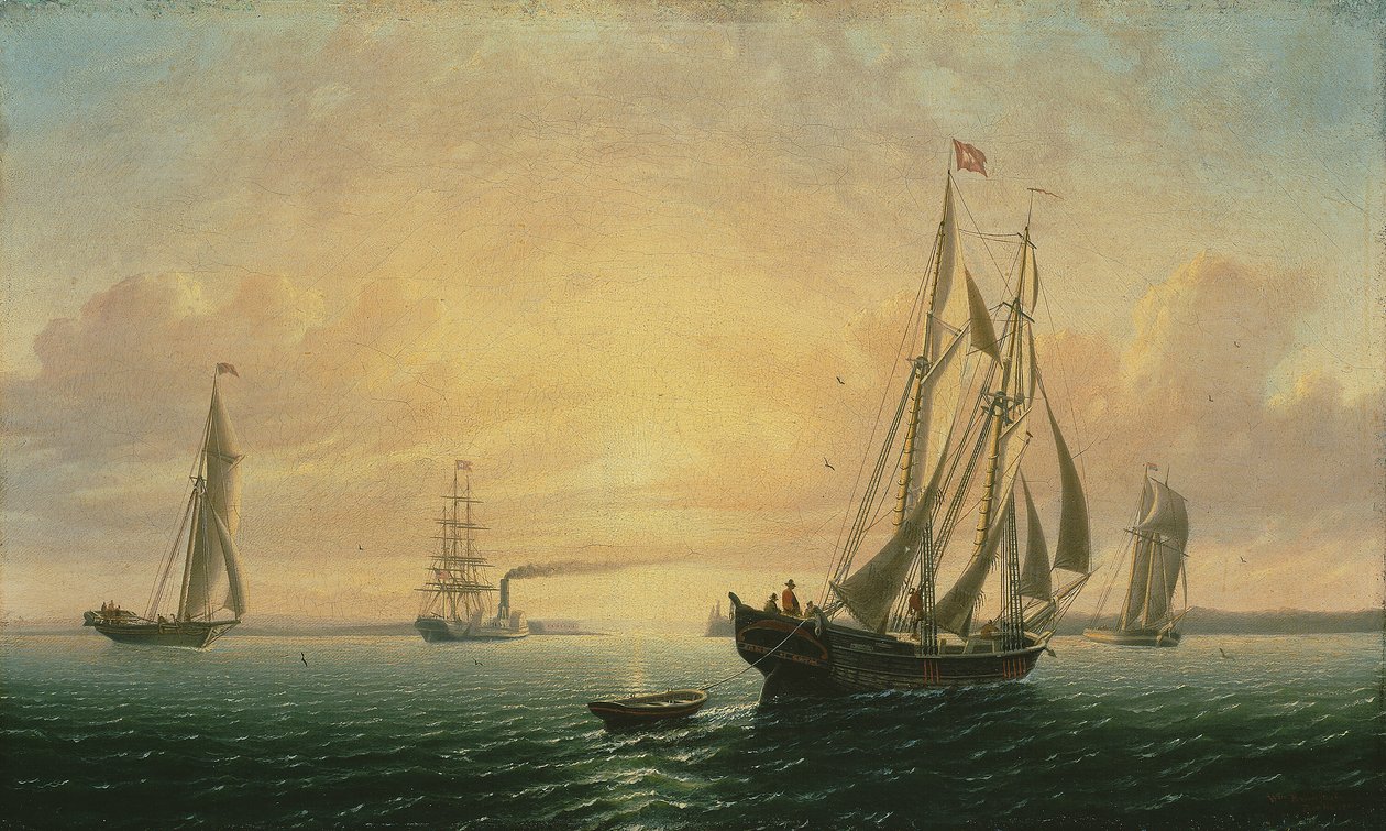 Skonnerten Jane fra Bath, Maine af William Bradford