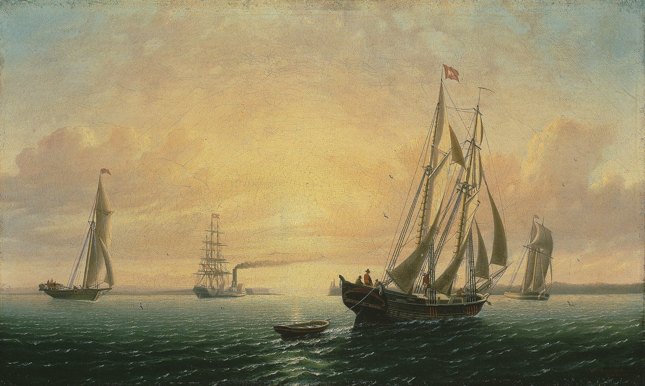 Skonnerten Jane fra Bath, Maine af William Bradford