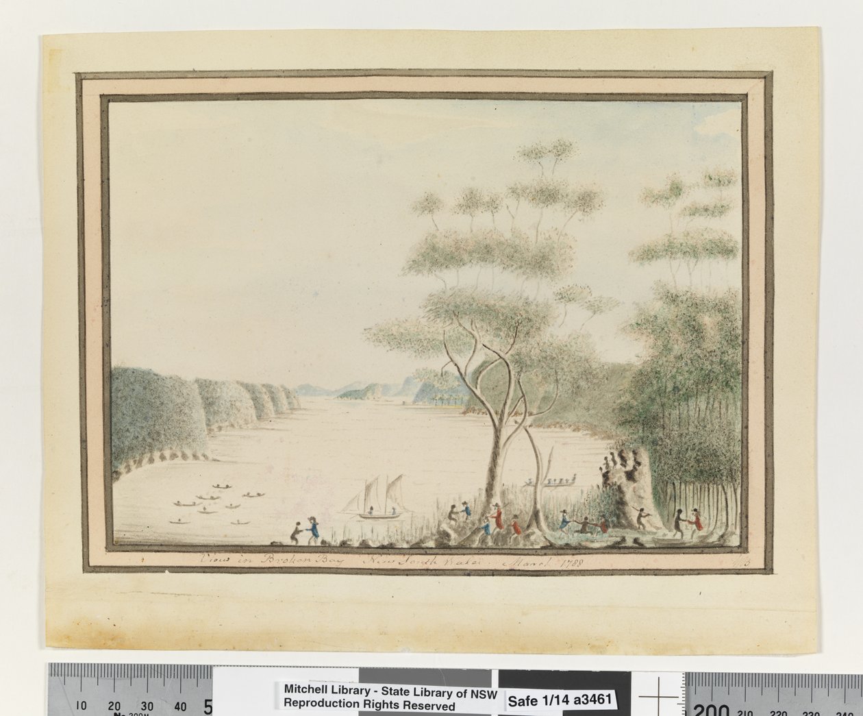 Op. s. 90. `Udsigt i Broken Bay New South Wales. marts 1788