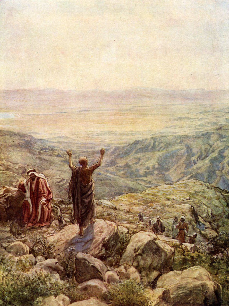 Bileam velsigner Israels lejr. - Bibel af William Brassey Hole