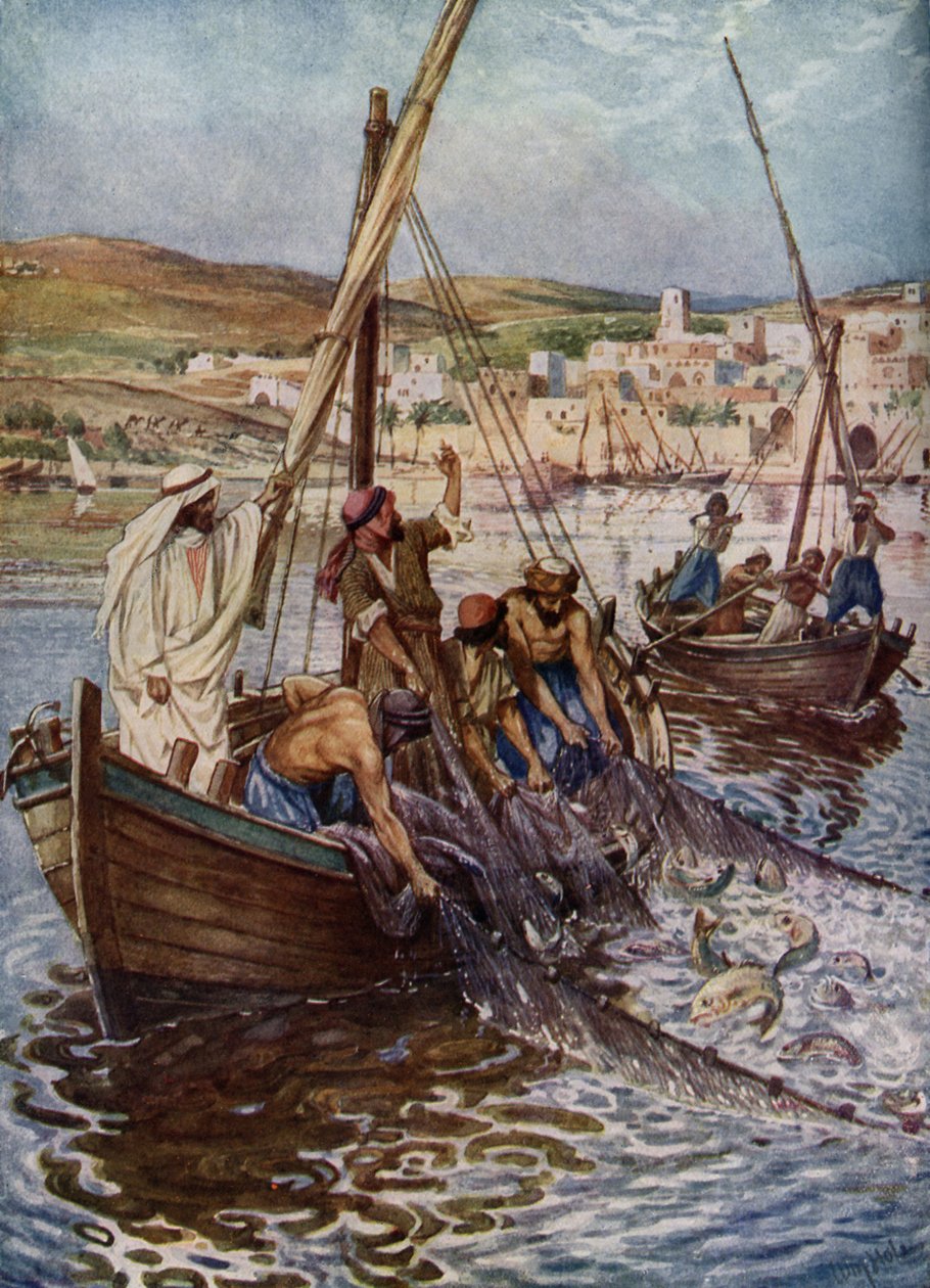 Fire fiskere kaldes som disciple - Bibelen af William Brassey Hole