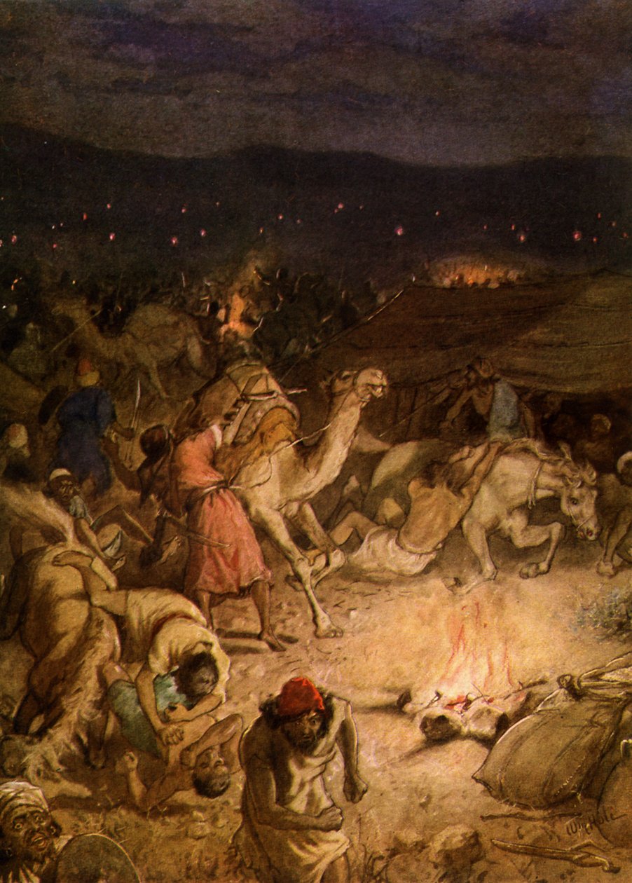 Gideon i midjanitternes lejr - Bibelen af William Brassey Hole