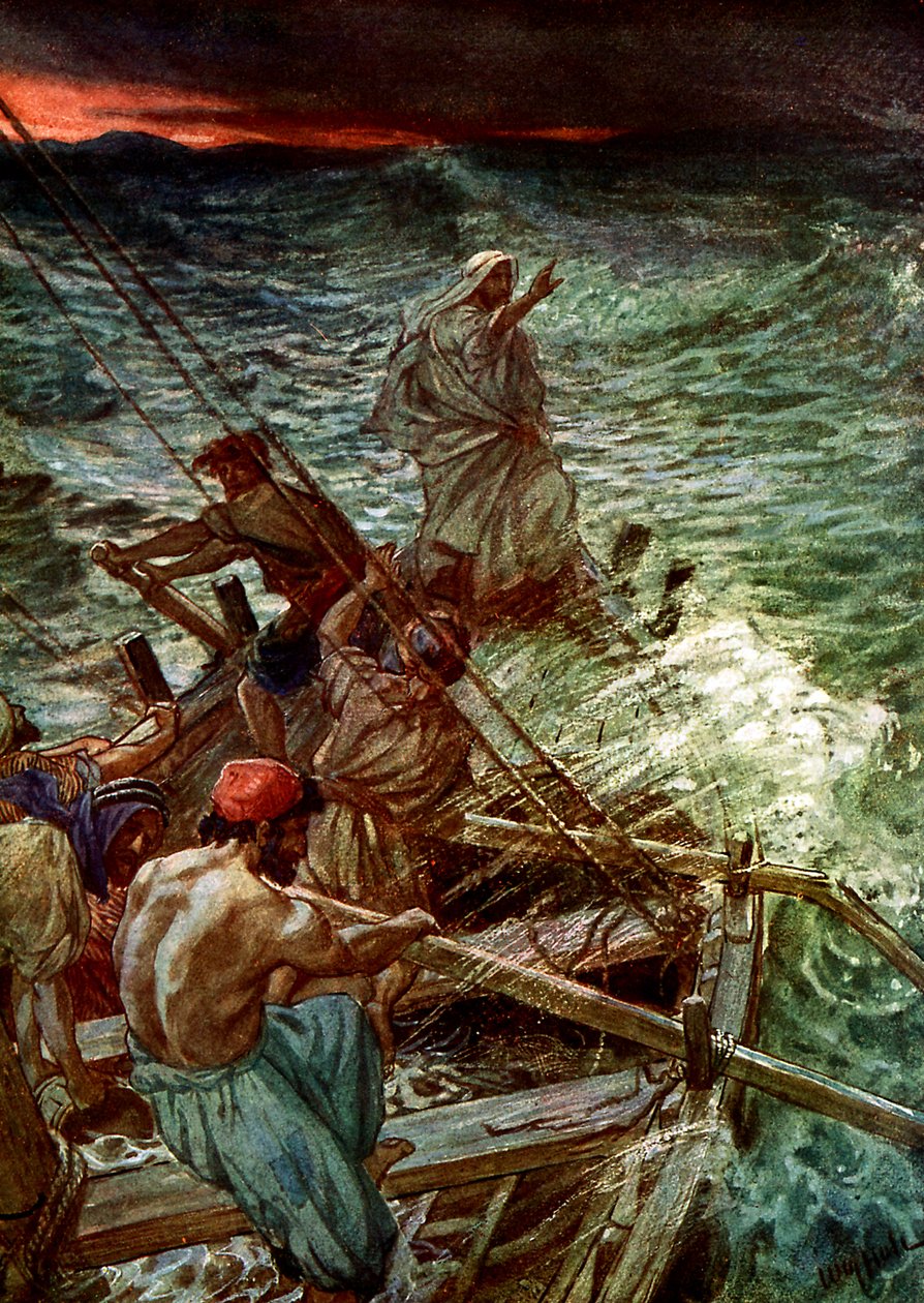 Jesus dulmer stormen - Bibelen af William Brassey Hole
