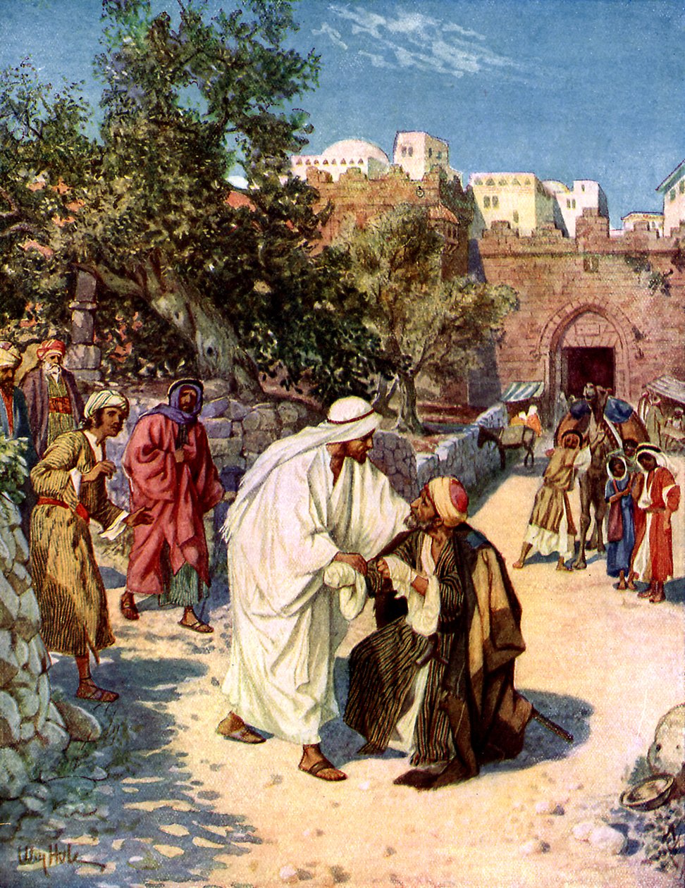 Jesus renser en spedalsk - Bibelen af William Brassey Hole
